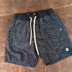 Vuori Blue Patterned Athletic Shorts